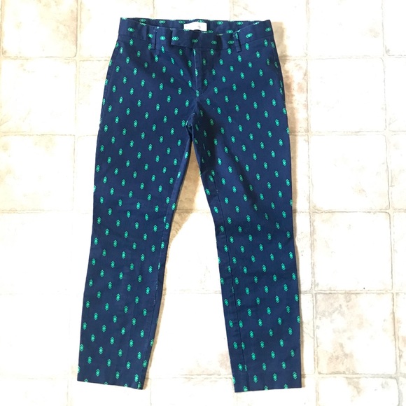 GAP Pants - Blue with Green Shapes Slim Capris